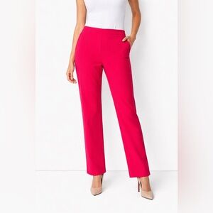 Rachel Zoe Hi Rise Slim Leg Pants Womens 16 Pull-On Slim Crop Pink Preppy Fun